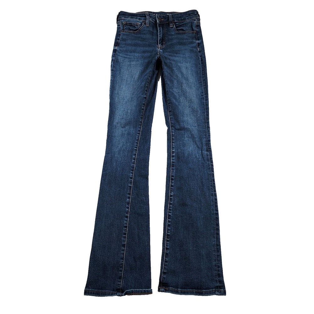 American Eagle Jeans Womens 2 L W26 Hi Rise Skinny Kick Flared Y2K Indie Sleaze